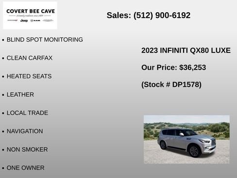 Used 2023 INFINITI QX80 Luxe w/ Cargo Package RWD image 6