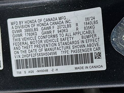 Certified 2025 Honda Civic Sport image 30