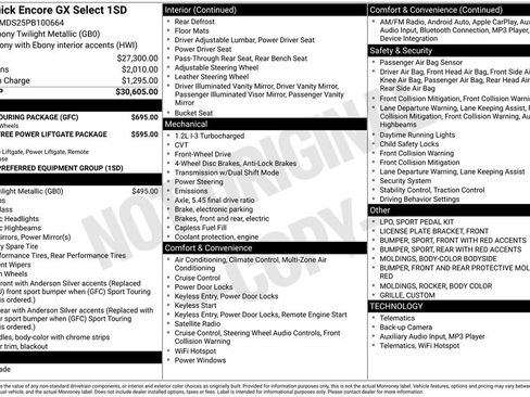 Used 2023 Buick Encore GX Select w/ Sport Touring Package image 38