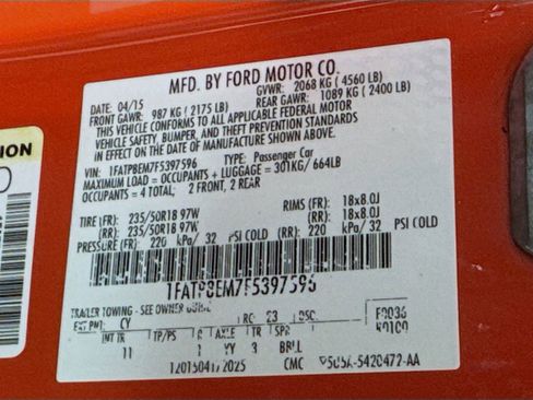 Used 2015 Ford Mustang Convertible w/ Equipment Group 051A image 39