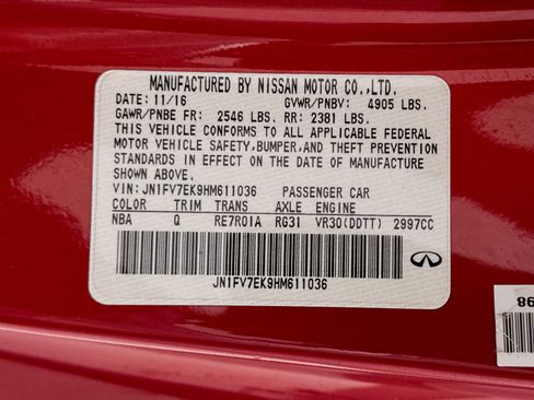 Used 2017 INFINITI Q60 Red Sport 400 image 39