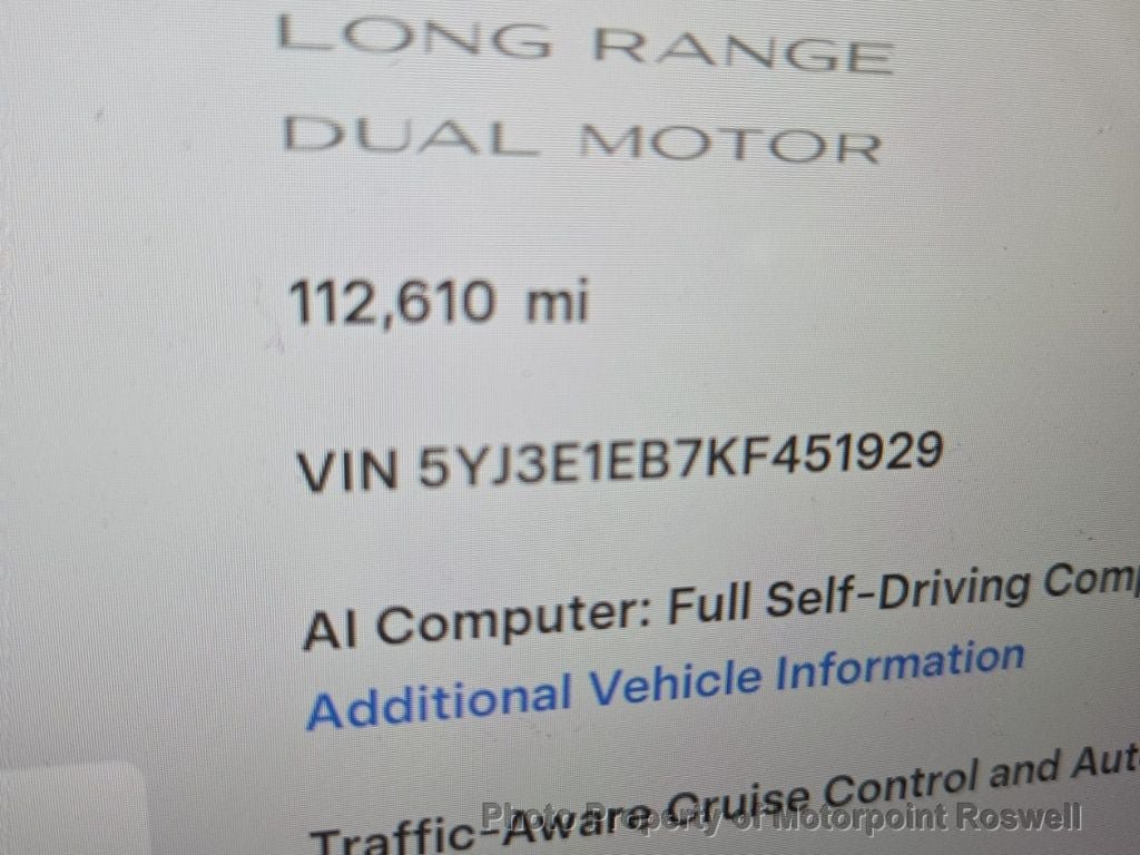 Used 2019 Tesla Model 3 Long Range AWD/4WD image 3