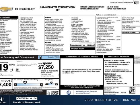 Used 2024 Chevrolet Corvette Stingray Preferred Conv w/ Z51 Performance Package image 30