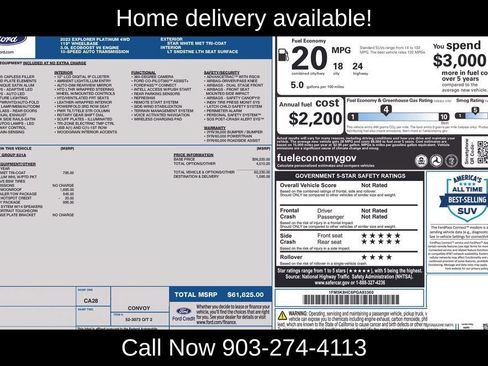 Used 2023 Ford Explorer Platinum w/ Technology Package AWD/4WD image 40