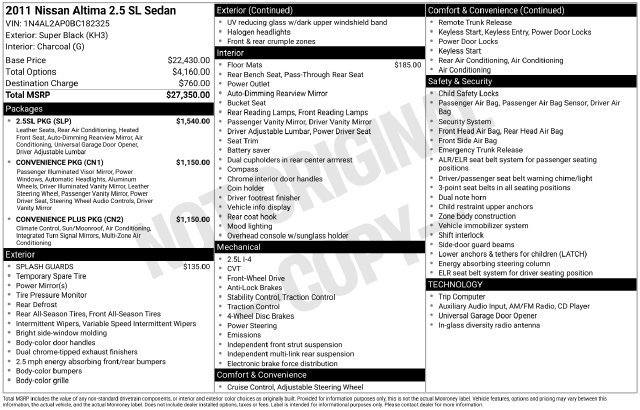 Used 2011 Nissan Altima 2.5 SL w/ 2.5SL Pkg FWD image 3