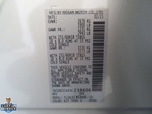Used 2025 Nissan Pathfinder SL FWD image 31