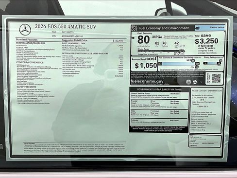 New 2026 Mercedes-Benz EQS 550 4MATIC SUV image 16