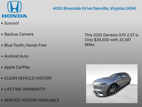 Used 2025 Genesis G70 2.5T image 12