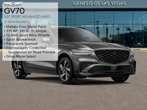Used 2026 Genesis GV70 3.5T Sport Advanced AWD/4WD image 3