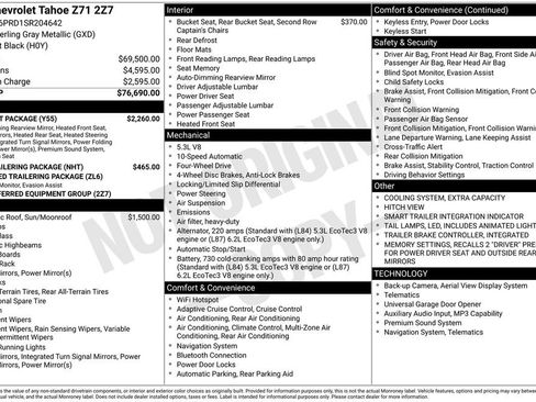Used 2025 Chevrolet Tahoe Z71 w/ Comfort Package AWD/4WD image 5