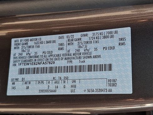 Used 2022 Ford F150 Tremor w/ Equipment Group 401A Mid AWD/4WD image 28