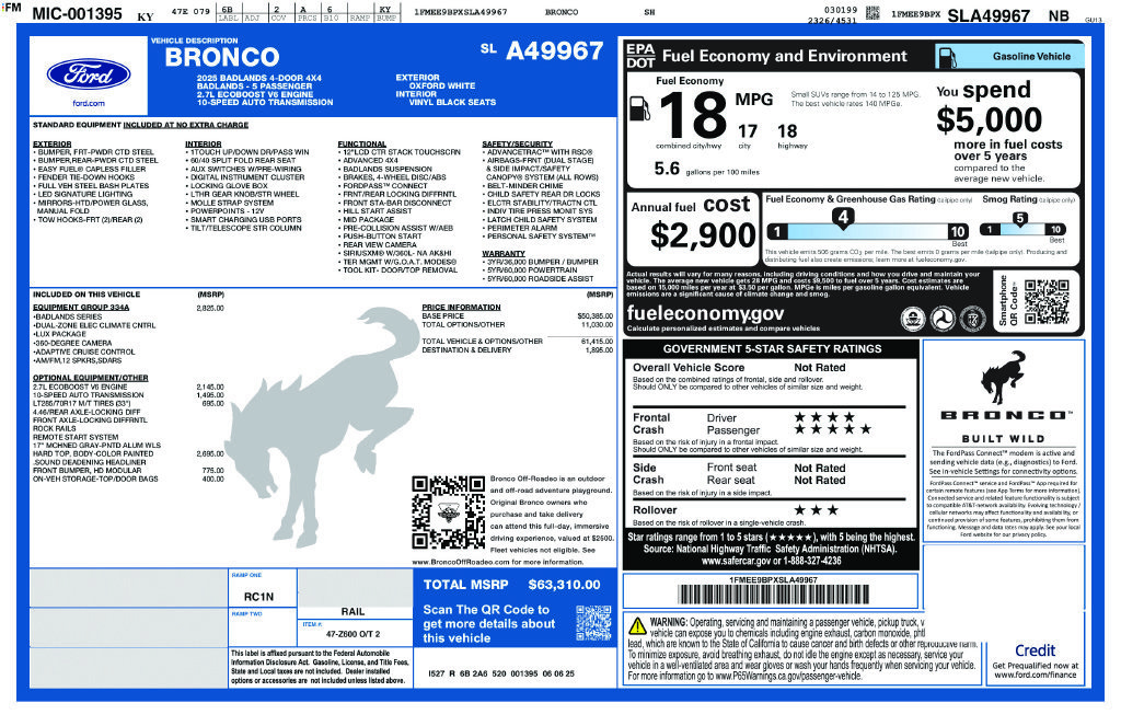 Used 2025 Ford Bronco Badlands AWD/4WD image 26