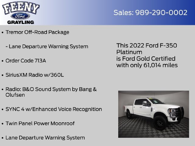 Used 2022 Ford F350 Platinum w/ Tremor Off-Road Package AWD/4WD image 14