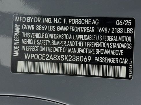 Certified 2025 Porsche 718 Boxster Spyder RS RWD image 30