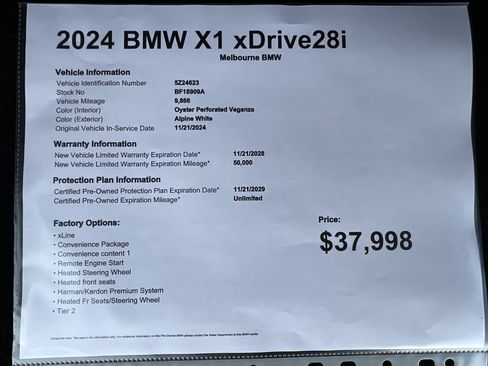 Used 2024 BMW X1 xDrive28i w/ Convenience Package AWD/4WD image 34