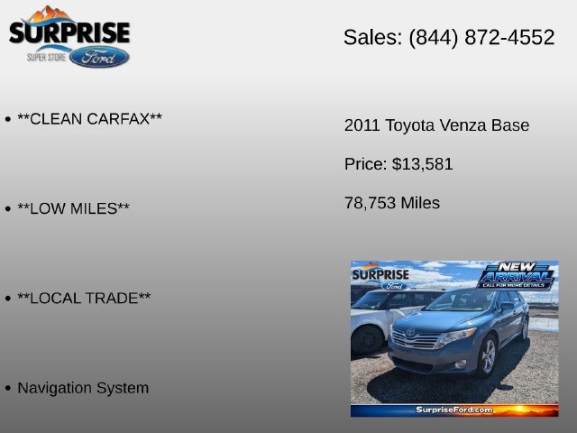 Used 2011 Toyota Venza w/ Premium Pkg #2 FWD image 6