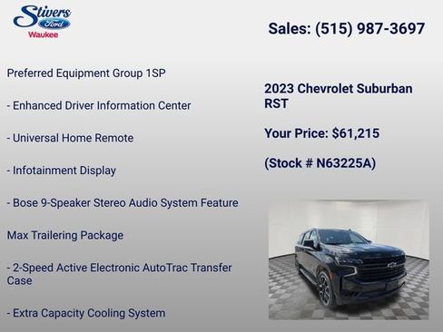Used 2023 Chevrolet Suburban RST w/ Sport Performance Package image 21