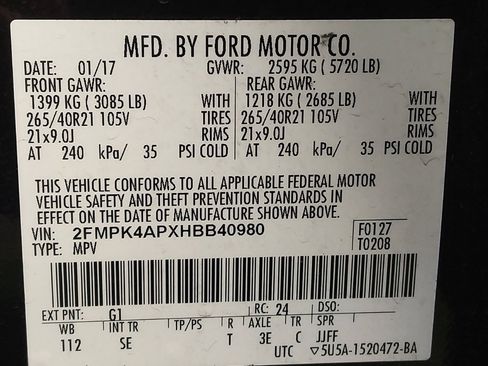 Used 2017 Ford Edge Sport w/ Equipment Group 401A AWD/4WD image 33