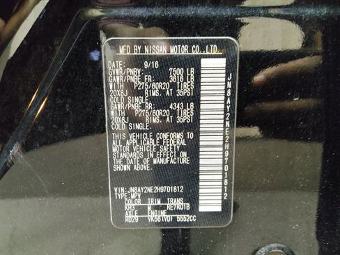 Used 2017 Nissan Armada Platinum w/ Captain Seat Package AWD/4WD image 33