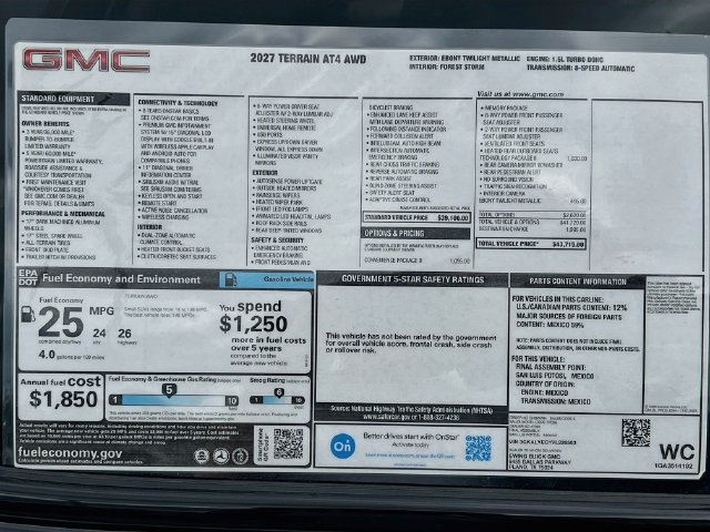 New 2027 GMC Terrain AT4 w/ Convenience Package III AWD/4WD image 21