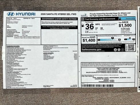 Used 2026 Hyundai Santa Fe SEL FWD image 41