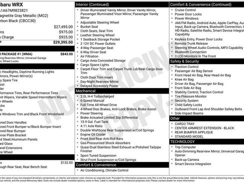 Used 2021 Subaru WRX w/ Popular Package #1 AWD/4WD image 5