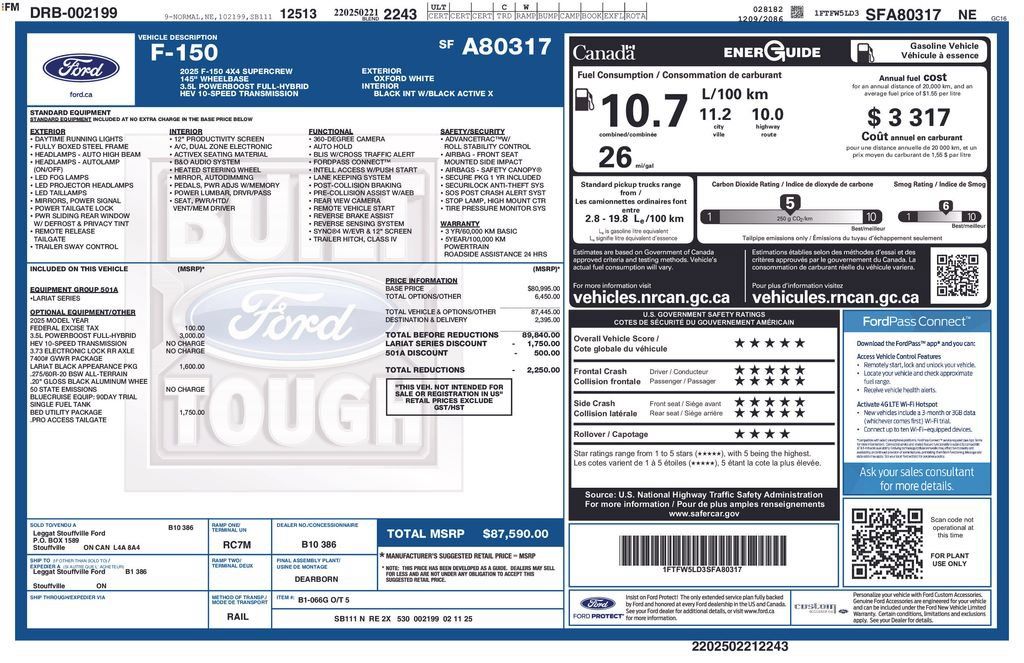 Used 2025 Ford F150 Lariat w/ Bed Utility Package AWD/4WD image 69