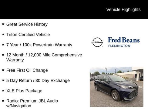 Used 2024 Toyota Sienna XLE w/ XLE Plus Package FWD image 5
