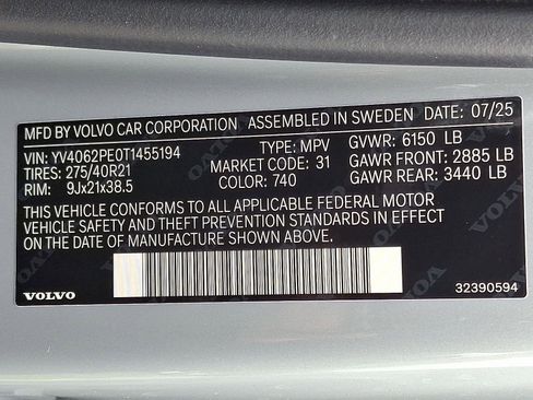 Used 2026 Volvo XC90 B6 Plus w/ Protection Package Premier AWD/4WD image 19
