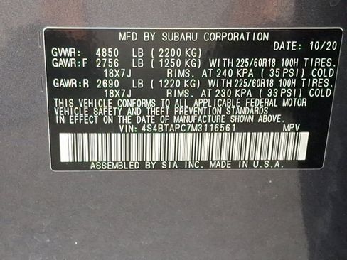Used 2021 Subaru Outback Touring AWD/4WD image 27