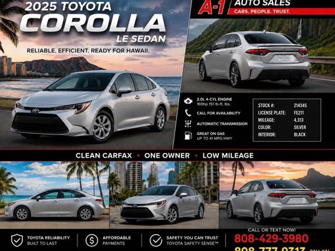 Used 2025 Toyota Corolla LE FWD image 2
