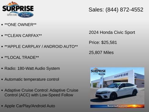 Used 2024 Honda Civic Sport image 6