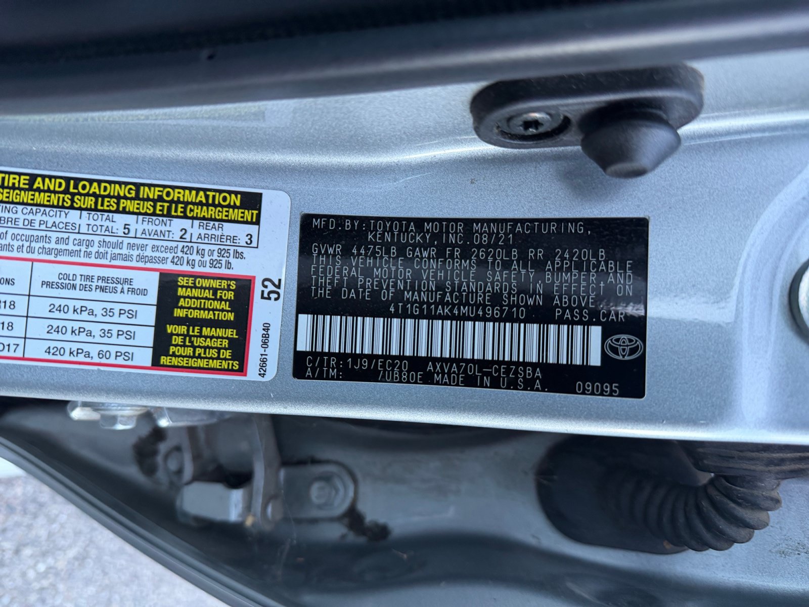 Used 2021 Toyota Camry SE w/ Carpet Mat Package (TMS) FWD image 35