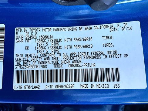 Used 2016 Toyota Tacoma Limited image 32