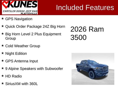 New 2026 RAM 3500 Big Horn AWD/4WD image 2