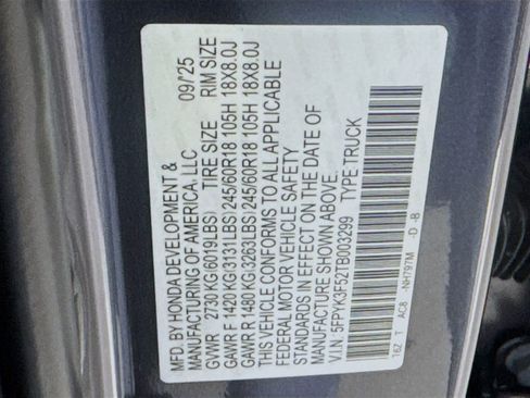 New 2026 Honda Ridgeline RTL image 42