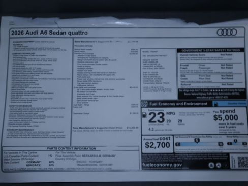 New 2026 Audi A6 Premium Plus image 9