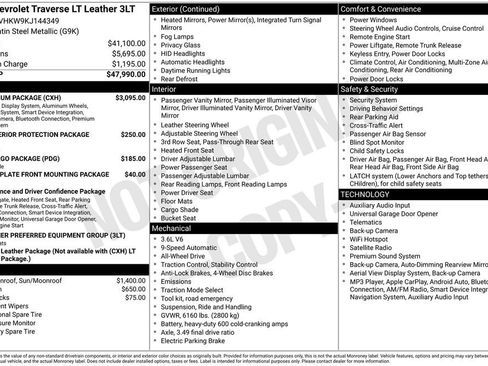 Certified 2019 Chevrolet Traverse LT w/ LT Premium Package AWD/4WD image 8