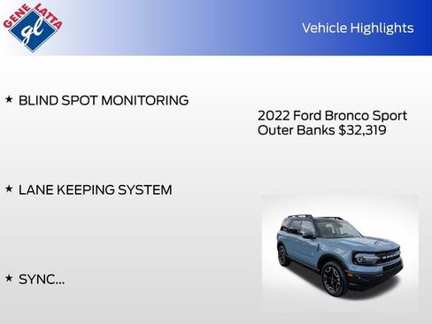 Certified 2022 Ford Bronco Sport Outer Banks w/ Tech Package AWD/4WD image 32