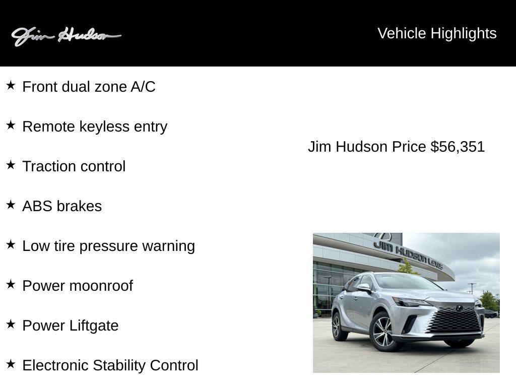 Used 2025 Lexus RX 350 Premium w/ Accessory Package (Z1) FWD image 5