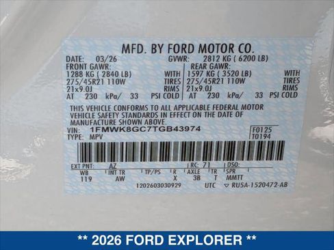 Used 2026 Ford Explorer ST image 22