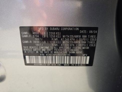 Certified 2025 Subaru Outback Touring w/ Tech Package 3 image 30