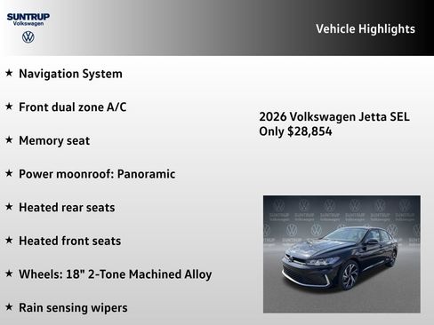New 2026 Volkswagen Jetta SEL FWD image 7