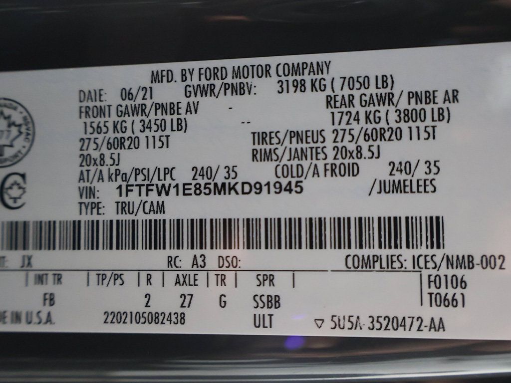 Used 2021 Ford F150 XLT w/ Equipment Group 302A High AWD/4WD image 44
