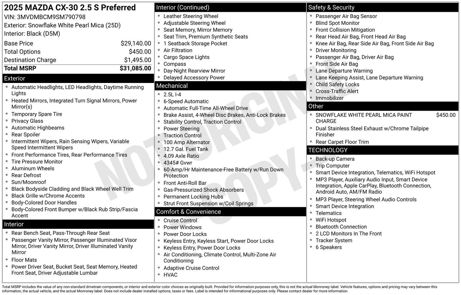 Certified 2025 MAZDA CX-30 AWD 2.5 S w/ Preferred Package image 25