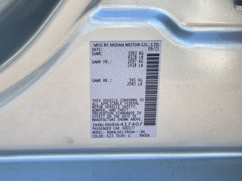 New 2025 Nissan Altima 2.5 SV image 29