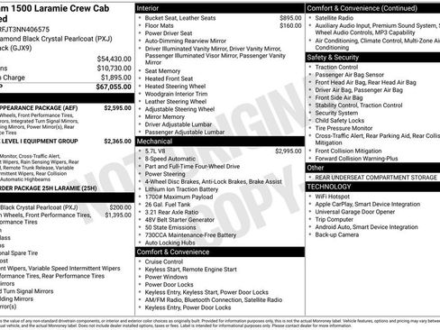 Used 2022 RAM 1500 Laramie w/ Sport Appearance Package AWD/4WD image 44