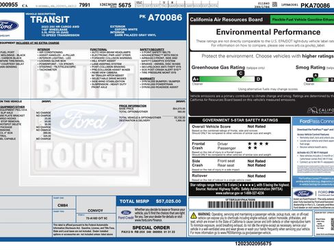 Used 2023 Ford Transit 250 148 High Roof Extended AWD image 4
