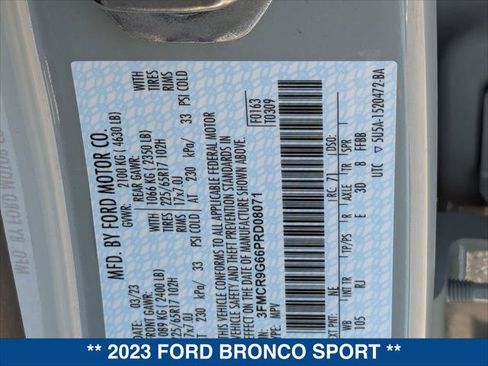 Certified 2023 Ford Bronco Sport Heritage AWD/4WD image 24