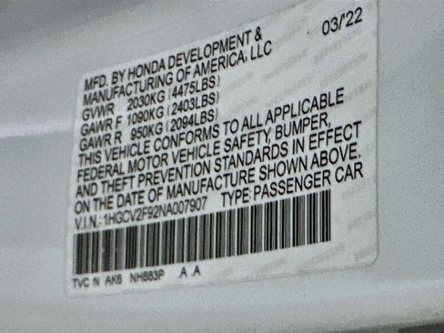 Used 2022 Honda Accord Touring image 12